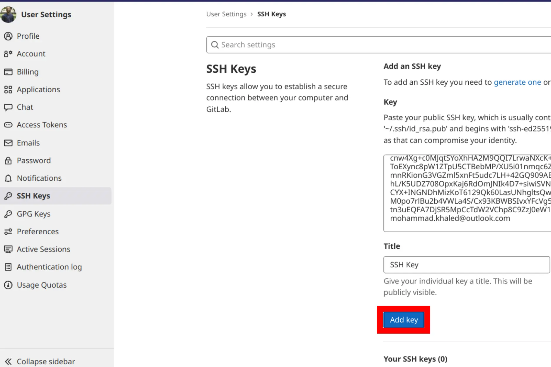 GitLab Settings