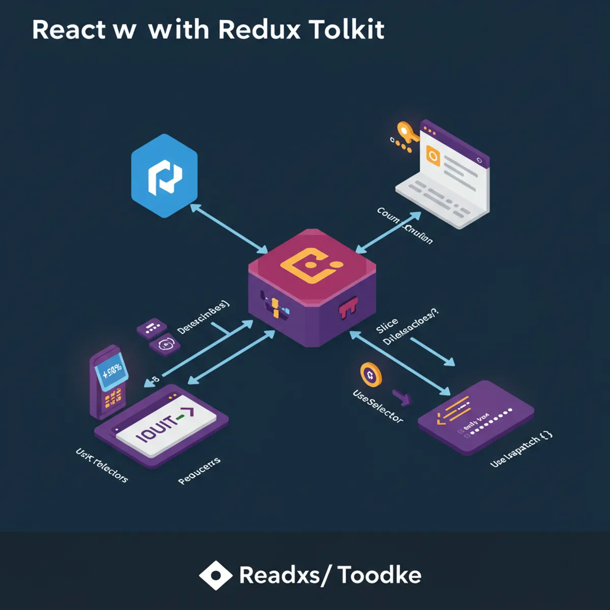 Blog post image for React With Redux Toolkit - In this post, we will learn how to use Redux Toolkit to manage the state of our React application.