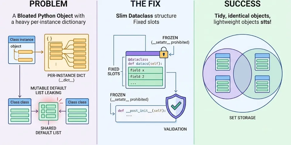 Python Dataclass Patterns: Slots, Frozen Instances, and Field Validation