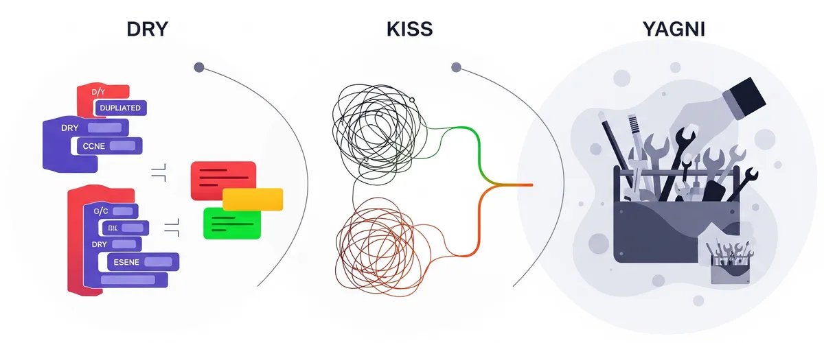 Blog post image for Software Engineering Principles Every Developer Should Know - Explore essential software engineering principles every developer should know, including DRY, KISS, and YAGNI. Learn how these principles promote code reusability, simplicity, and focus on essential functionality. Plus, discover code examples in Python to illustrate these principles in action.