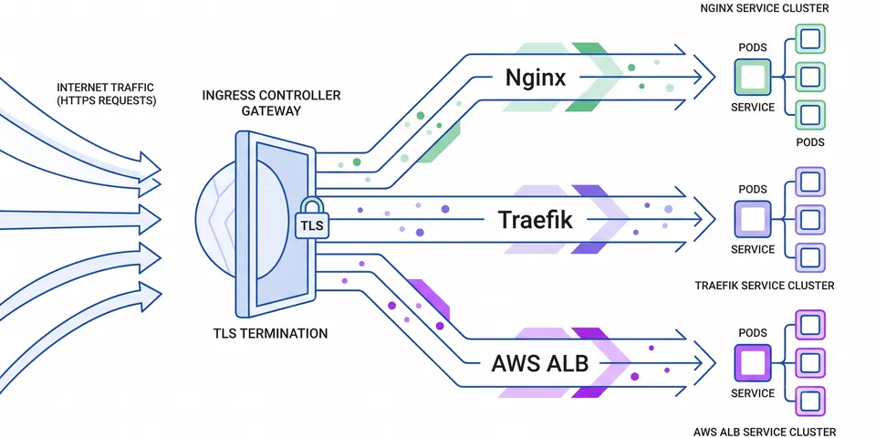 Kubernetes Ingress Controllers Explained: Nginx, Traefik, and AWS ALB Compared