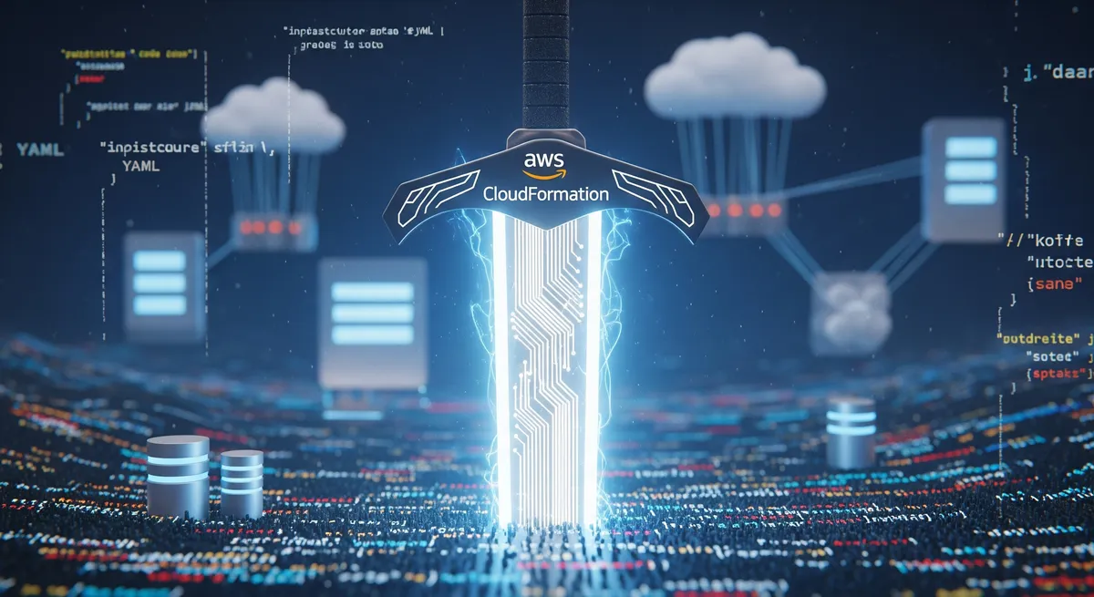Blog post image for Leveraging AWS CloudFormation for Infrastructure as Code (IaC): The Mighty Sword of Automation - In the realm of cloud computing, Cloud Native Infrastructure stands tall as a modern sorcery, empowering developers to design and deploy applications tailored explicitly for the cloud. By harnessing the full potential of AWS services, Cloud Native Infrastructure enables the creation of highly scalable, resilient, and efficient applications. It's like building castles in the sky, aided by an army of cloud-based minions ready to fulfill your every command!