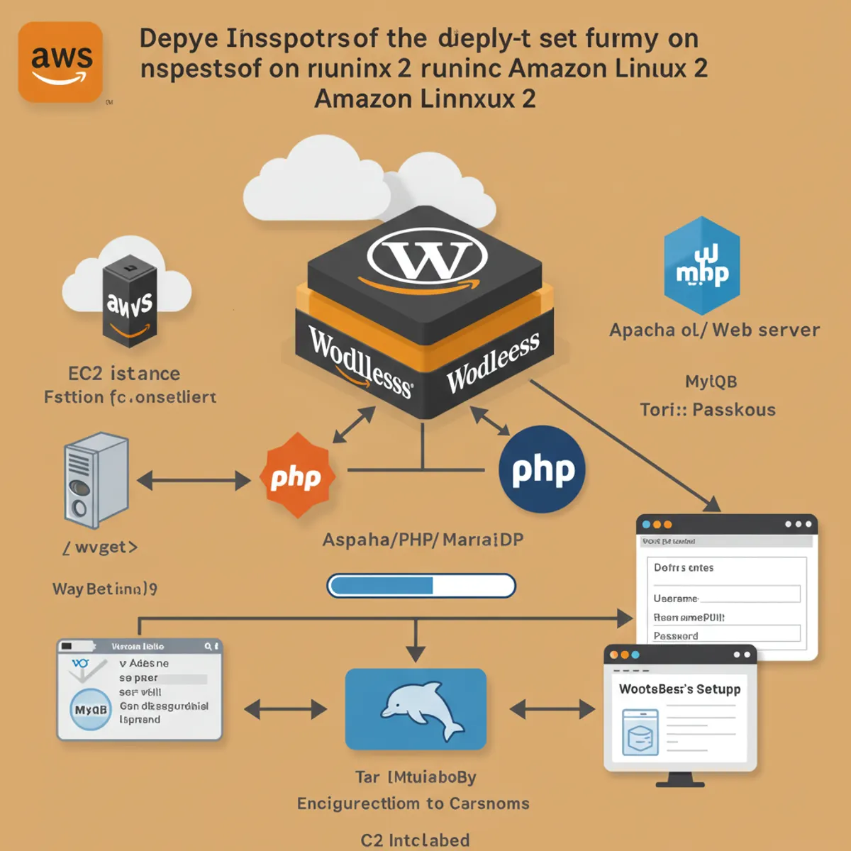 Blog post image for How to Install WordPress on Amazon Linux 2 - We will learn how to install WordPress on Amazon Linux 2 in this tutorial. We will also discover how to set up WordPress so that it functions with the Apache web server. We will also discover how to set up WordPress so that it functions with PHP and MariaDB.