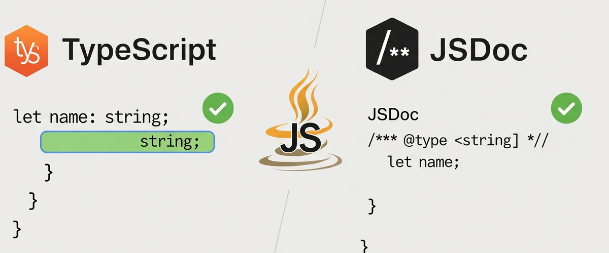 Blog post image for TypeScript vs. JSDoc: Exploring the Pros and Cons of Static Type Checking in JavaScript - Static type checking has become an essential aspect of modern JavaScript development, ensuring code reliability, catching errors early, and improving overall code quality.