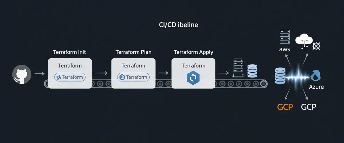 Blog post image for Deploying Infrastructure with Terraform in CI/CD Pipelines - Learn how to deploy infrastructure using Terraform in a CI/CD pipeline. Discover how Terraform fits into DevOps workflows and how to create a CI/CD pipeline with GitHub Actions for Terraform automation.