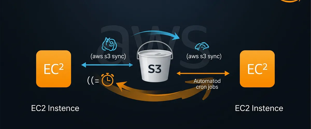 Blog post image for How To Connect A Two EC2 Instances Data Transfer Using AWS CLI Without AWS EFS - In this post, I will show you how to connect a two EC2 instances data transfer using AWS CLI without AWS EFS.