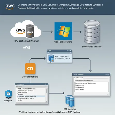 How To Connect A EBS Volume To An Windows EC2 Instance Using Powershell/GUI