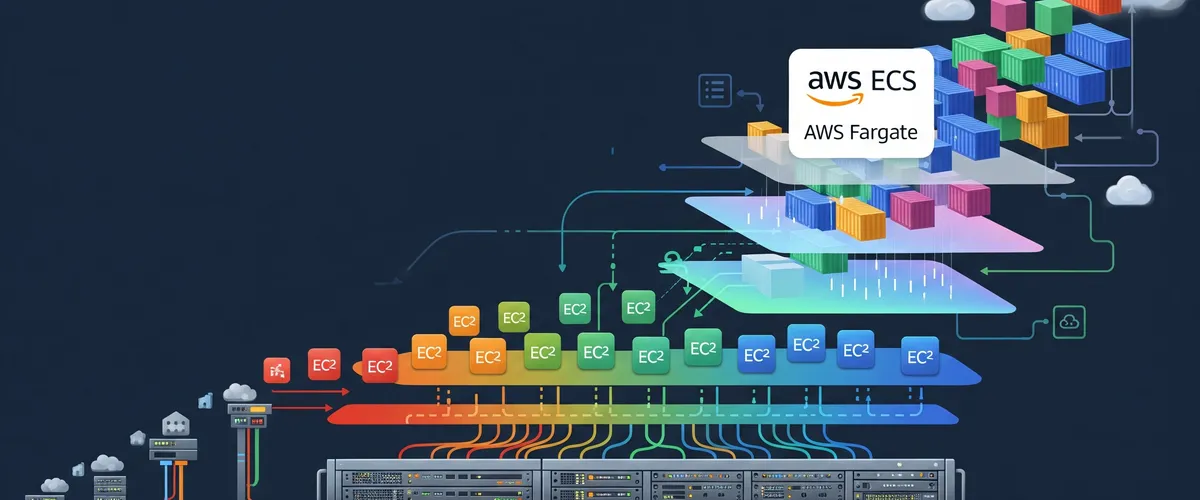 Blog post image for Becoming an AWS Pro: A Deep Dive into Amazon Elastic Container Service - Ready to elevate your AWS DevOps skills with Amazon Elastic Container Service? Explore ECS versus EC2, discover its versatile use cases, and embark on a journey from traditional on-premises servers to EC2 instances, and finally to the seamless world of ECS Fargate.