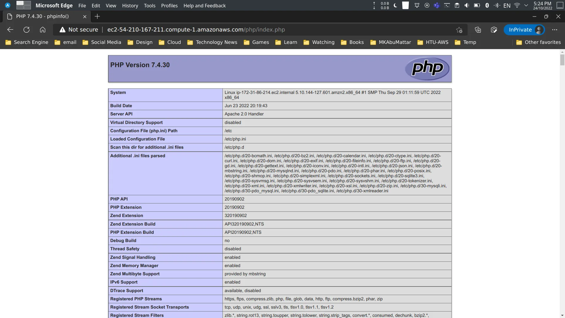 phpinfo