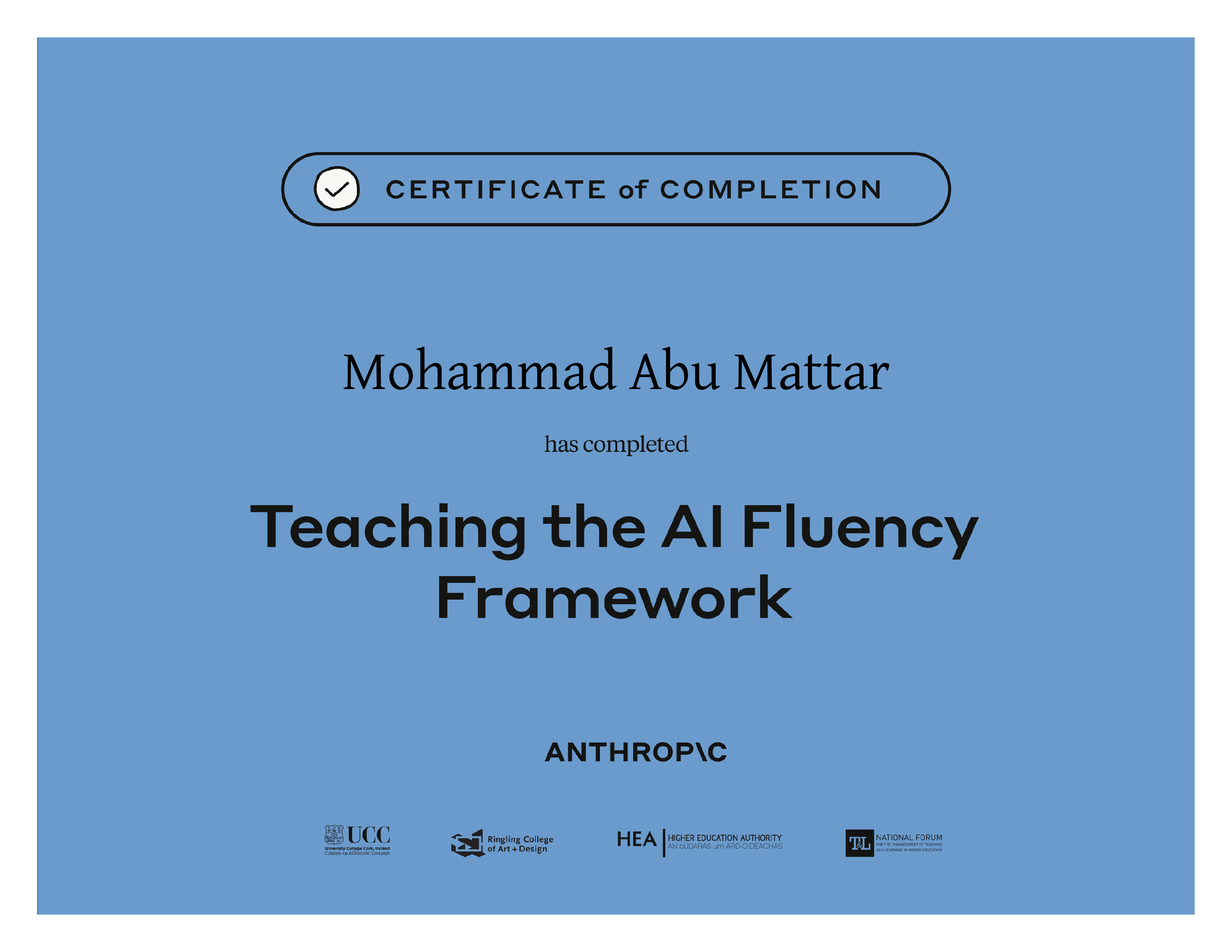Teaching the AI Fluency Framework